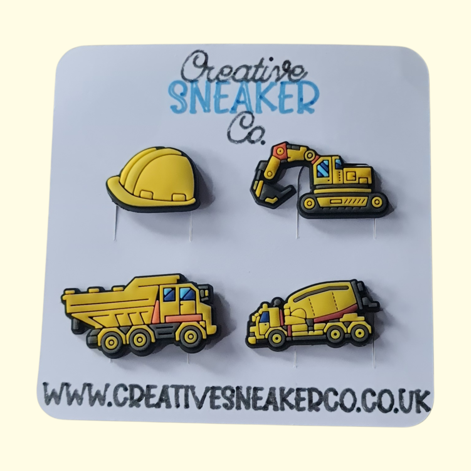 Construction Vehicles Crocs Charms x4
