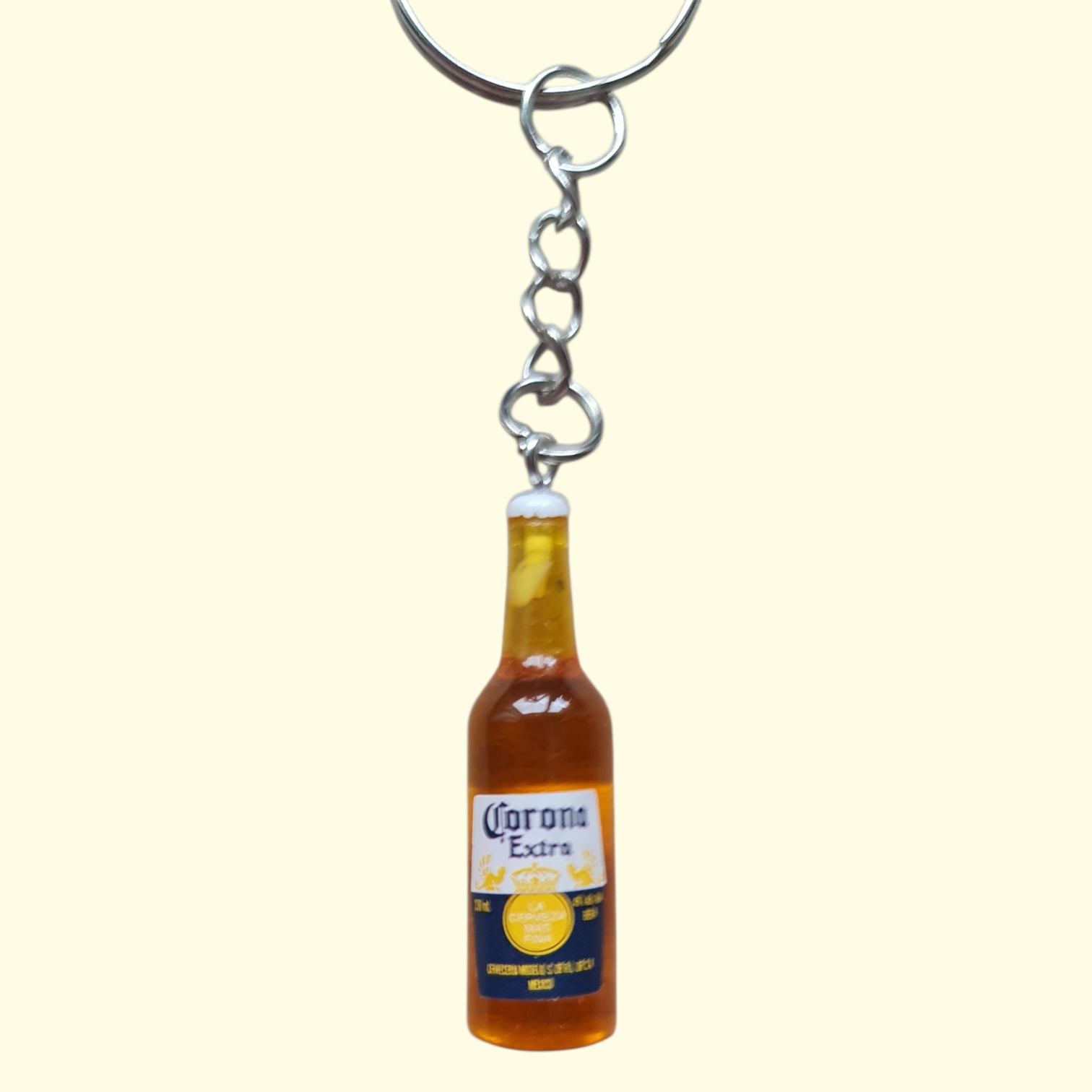 Beer Bottle Corona Keyring
