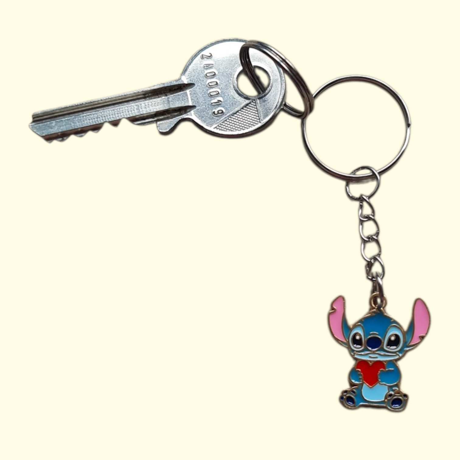 Stitch Heart Keyring
