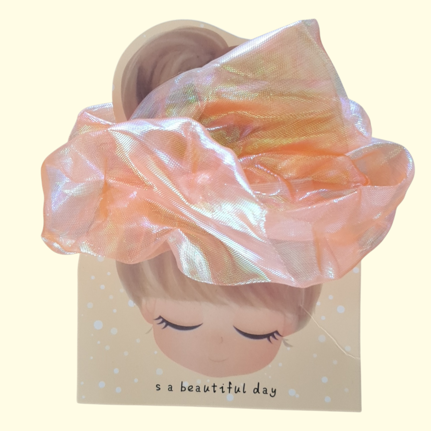 Puff Irridescent Orange Hair Scrunchie
