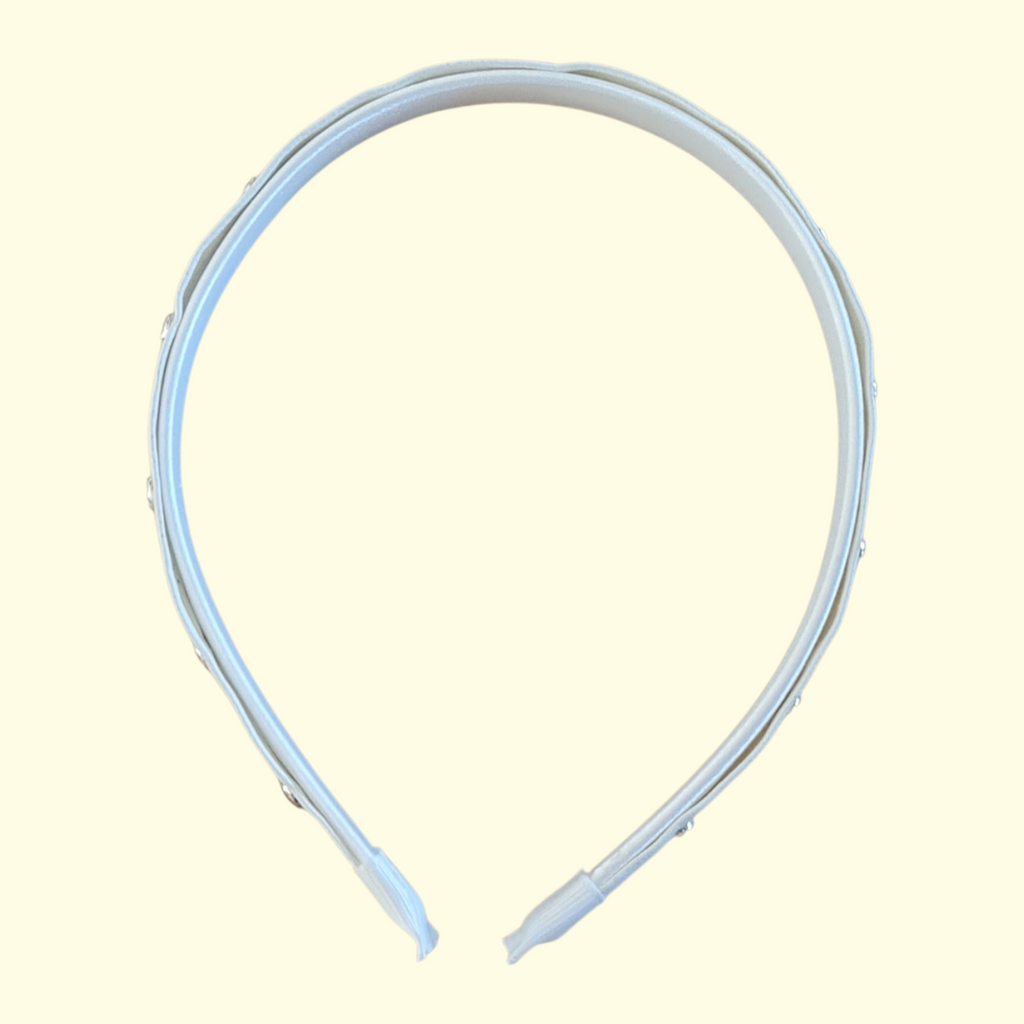 Stud White Headband