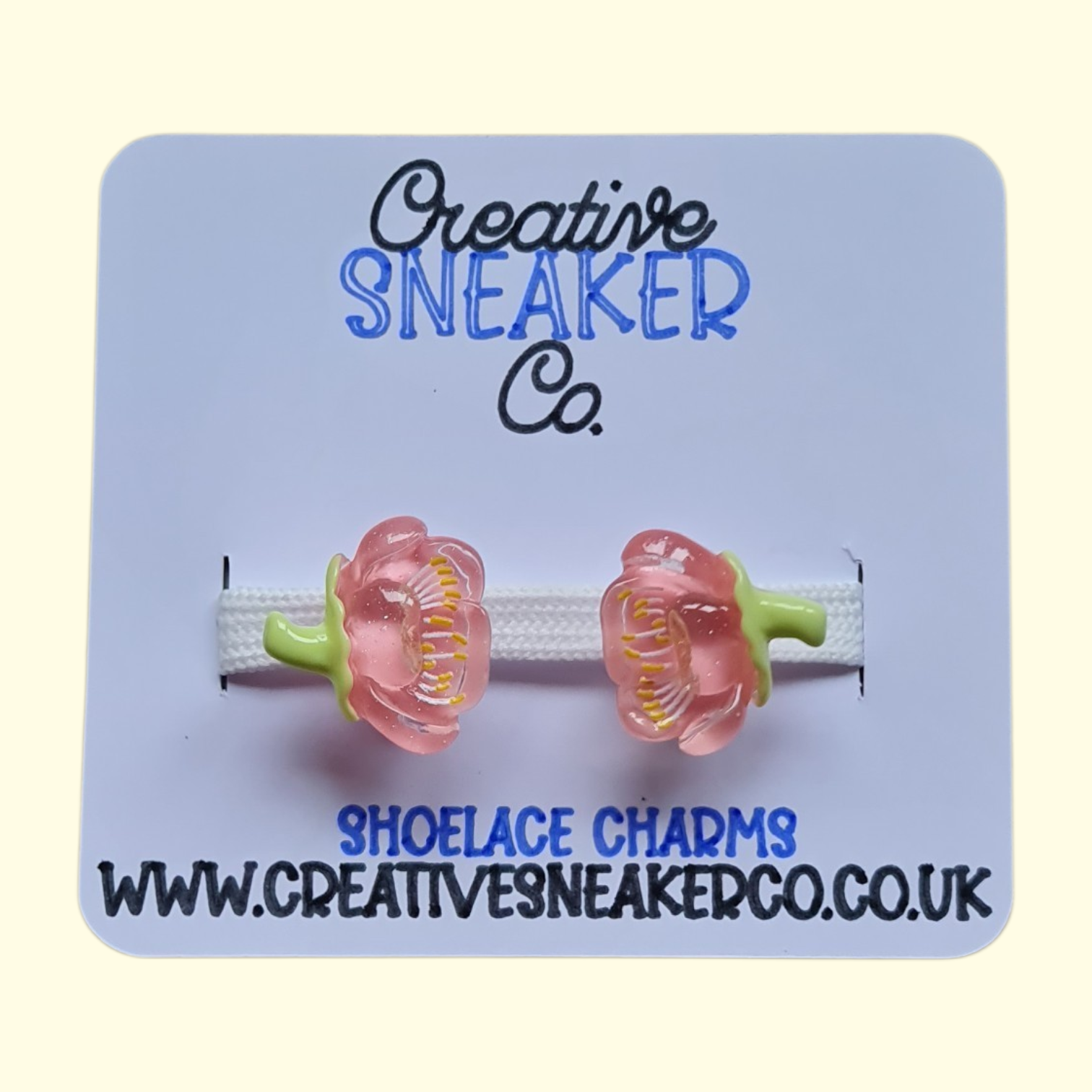 Flower Pink Shoelace Charms