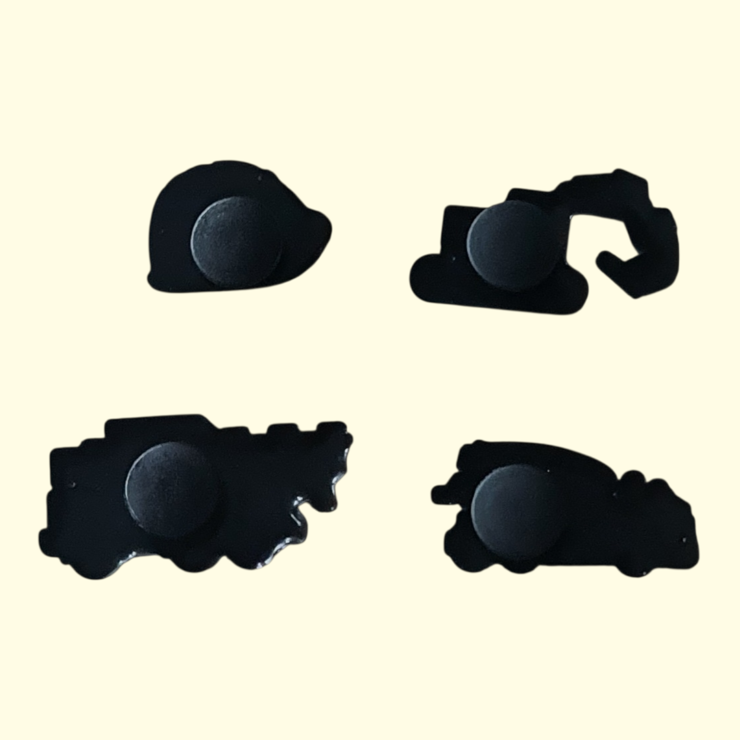 Construction Vehicles Crocs Charms x4