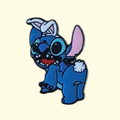 Stitch Silly Bunny Pin Badge