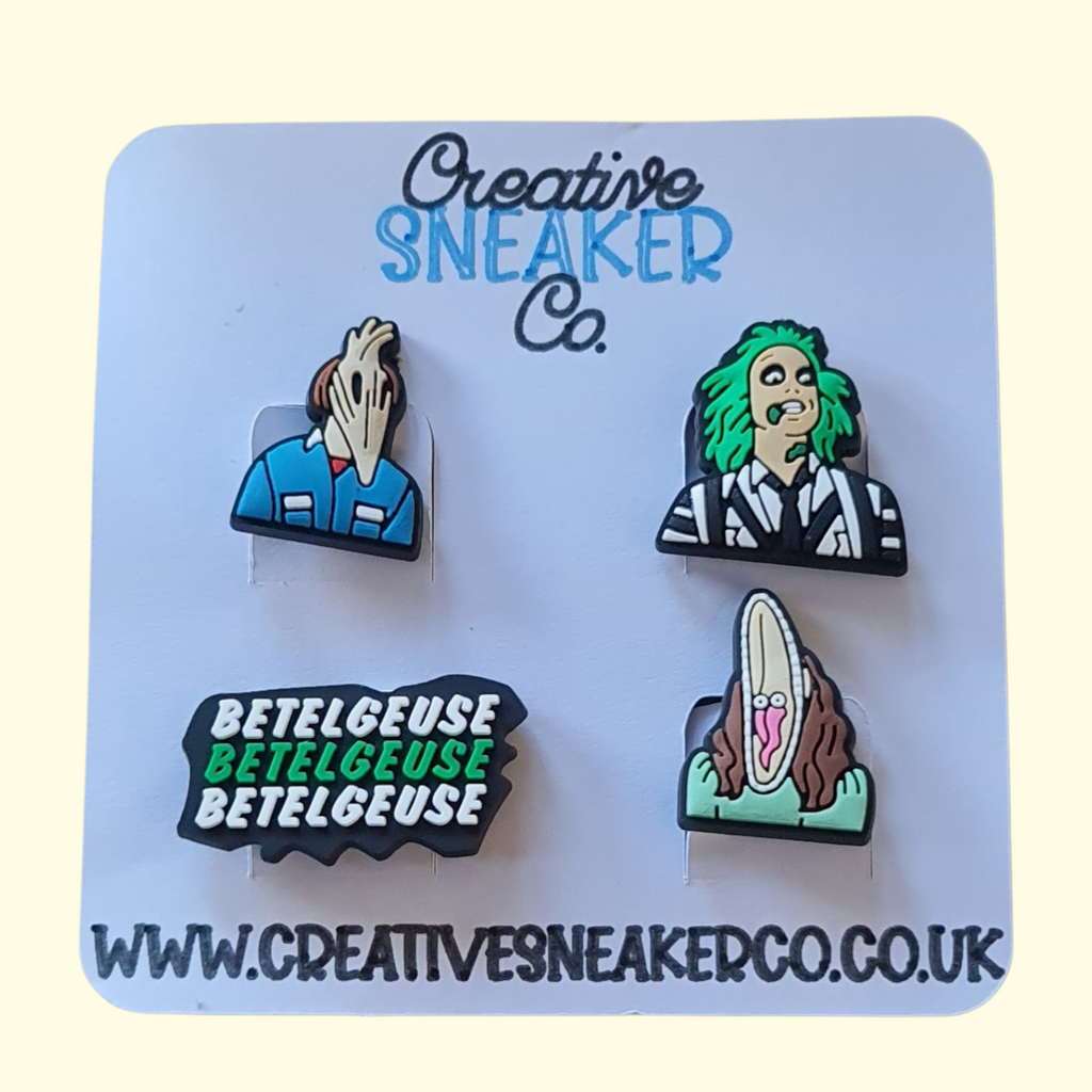 Beetlejuice Crocs Charms x4