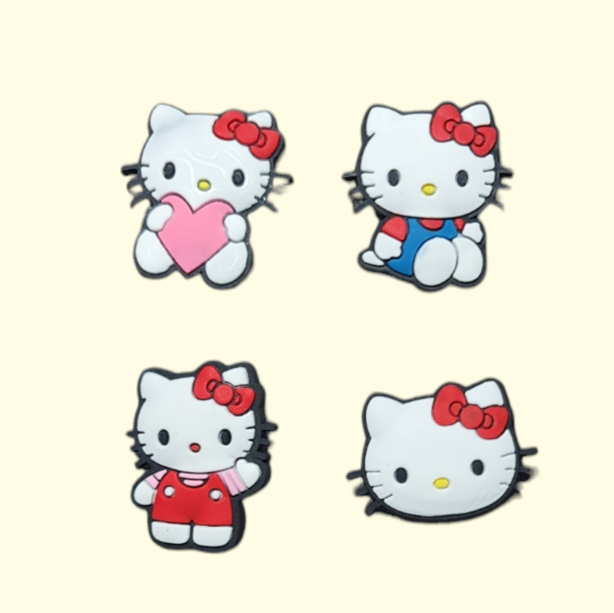 Hello Kitty Crocs Charms x4