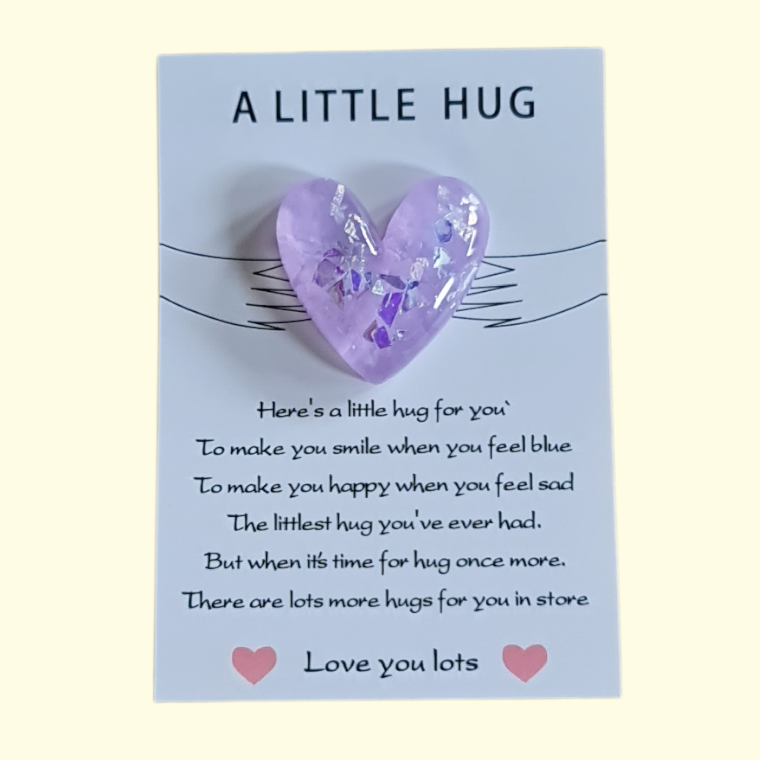 Heart Purple Pocket Hug
