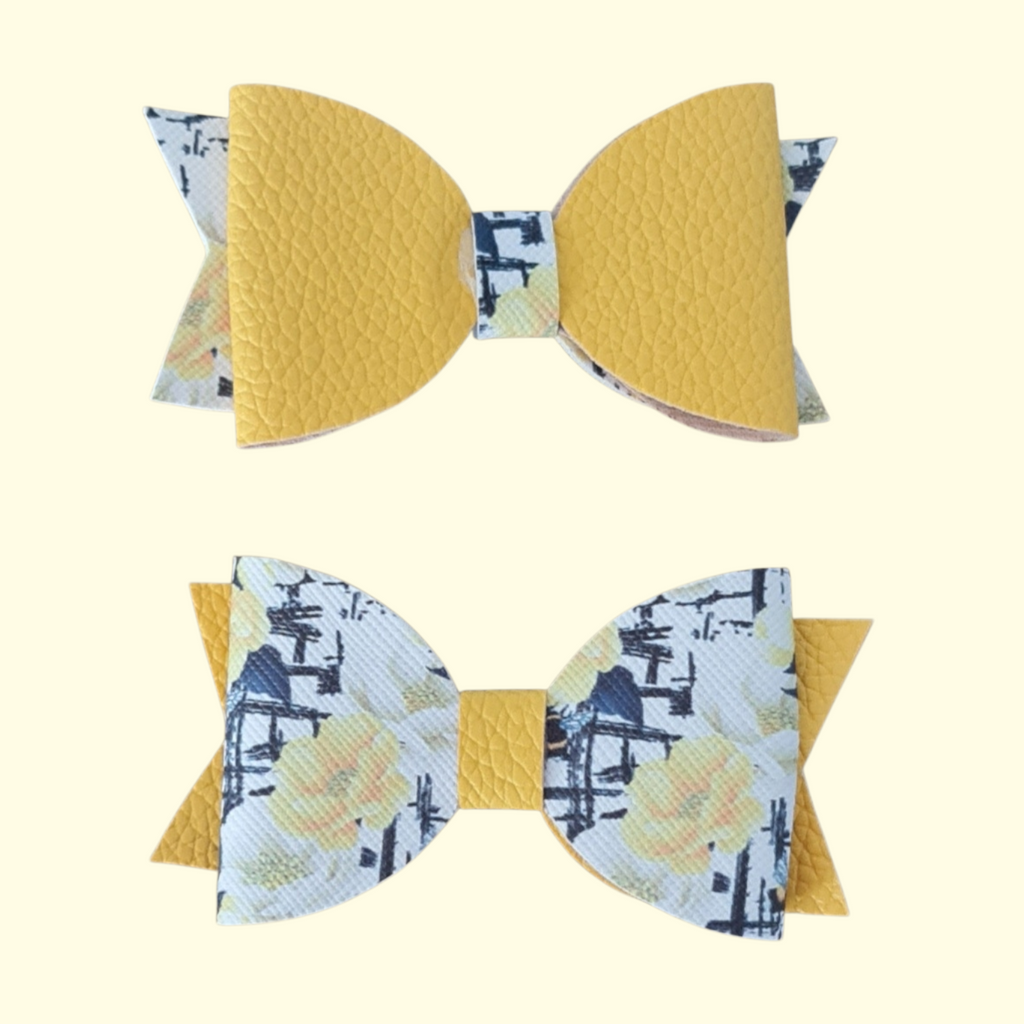Bumblebee Hair Bow x2