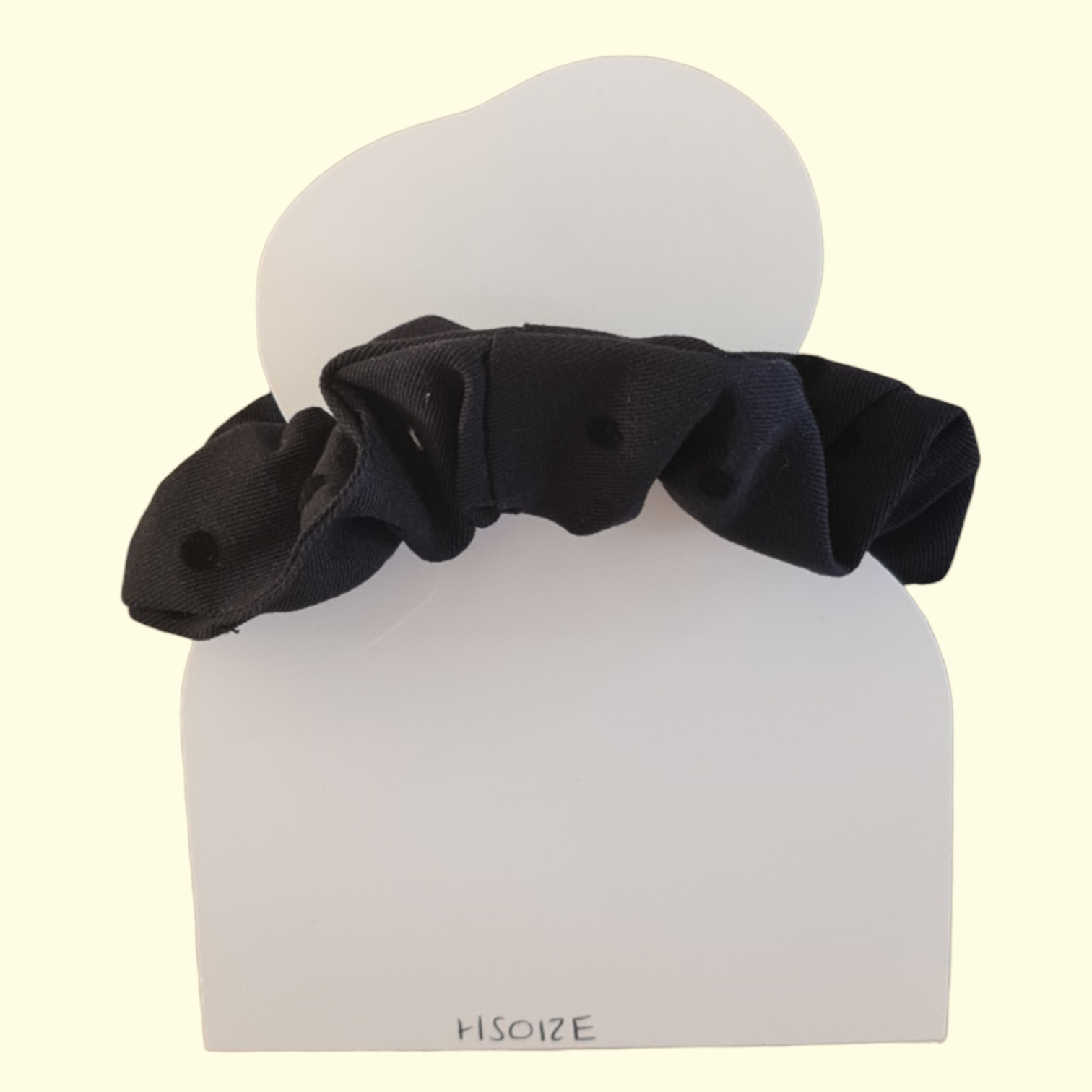 Black Spot Hair Scrunchie
