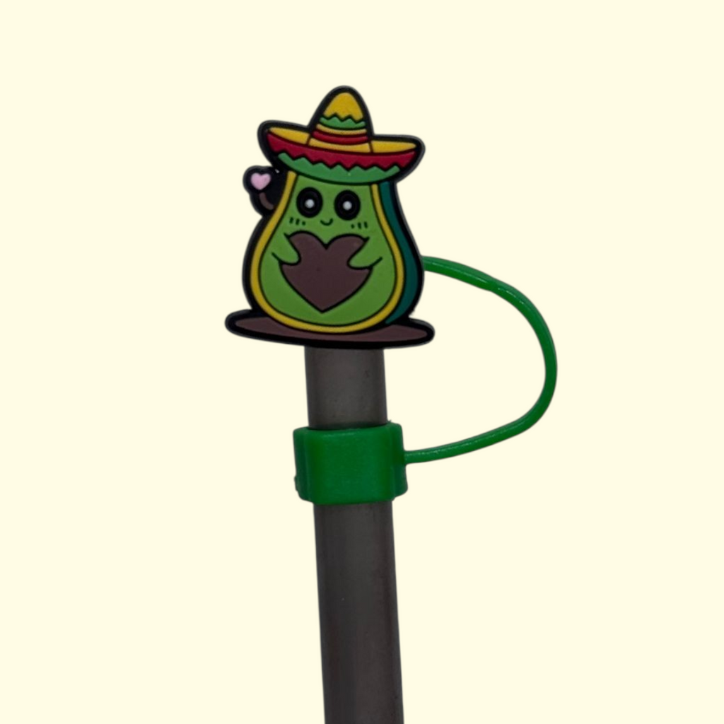 Avocado Mexican Love Straw Topper