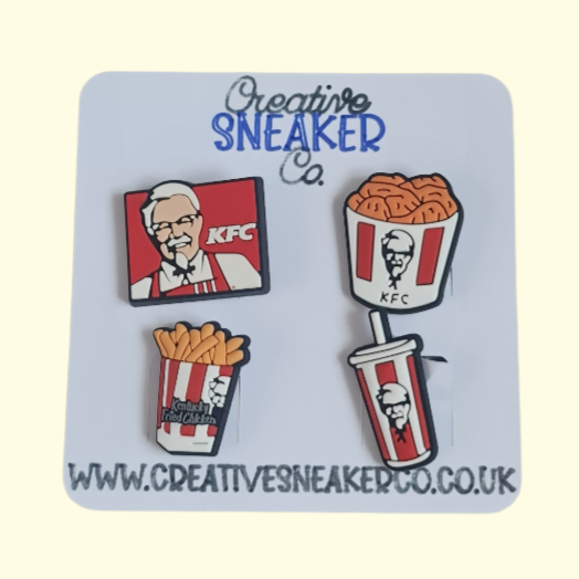 KFC Crocs Charms x4