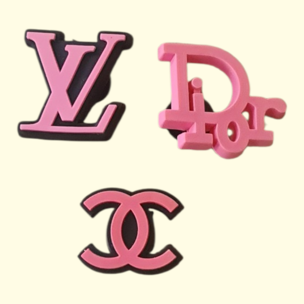 Designers Pink Crocs Charms x3