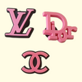 Designers Pink Crocs Charms x3