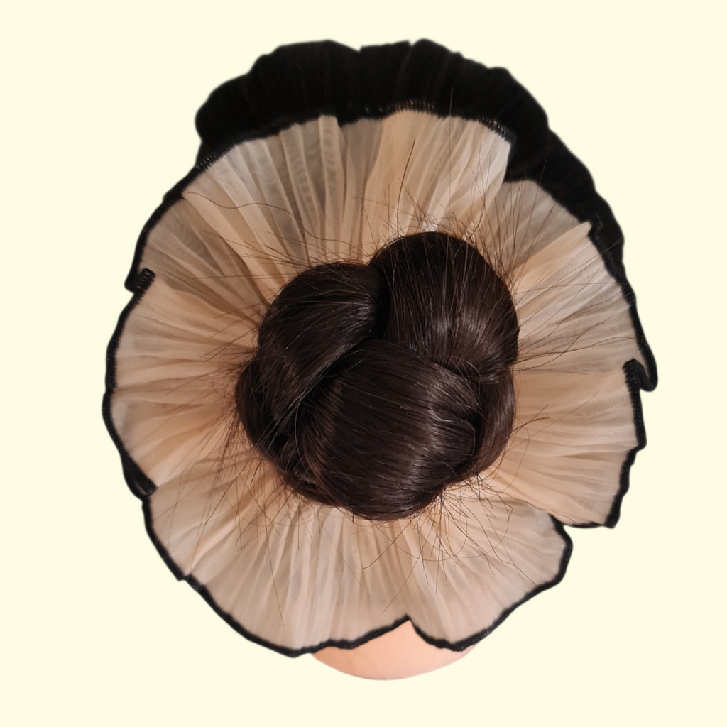 Large Frill Peach Hair Scrunchie