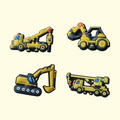 Construction Vehicles Crocs Charms x4