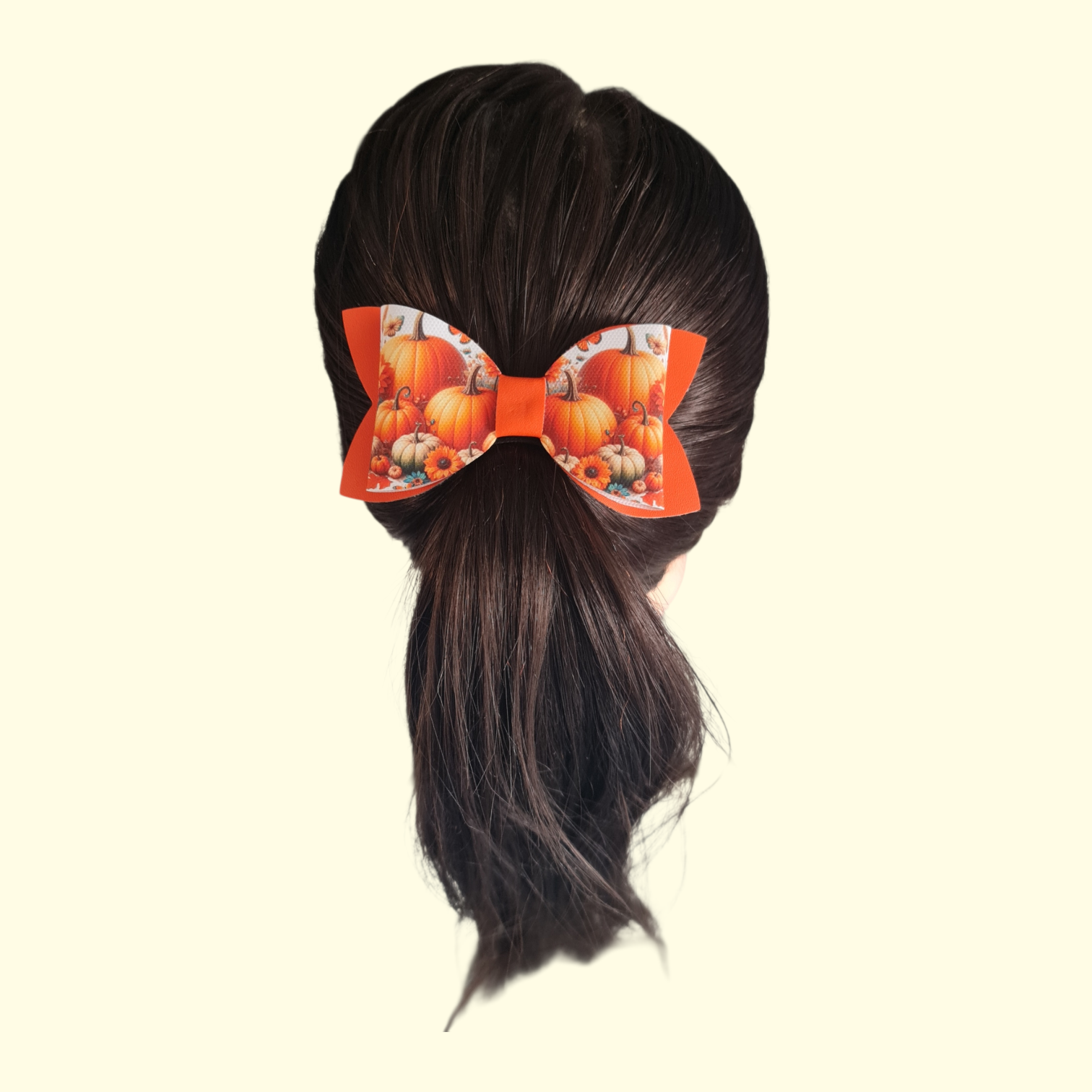 Autumn Orange Pumpkin Hair Bow