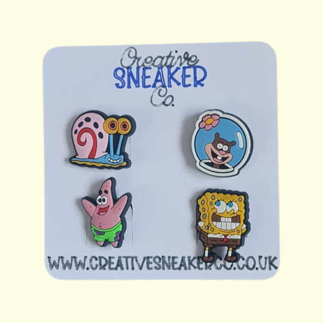 Spongebob Crocs Charms x4