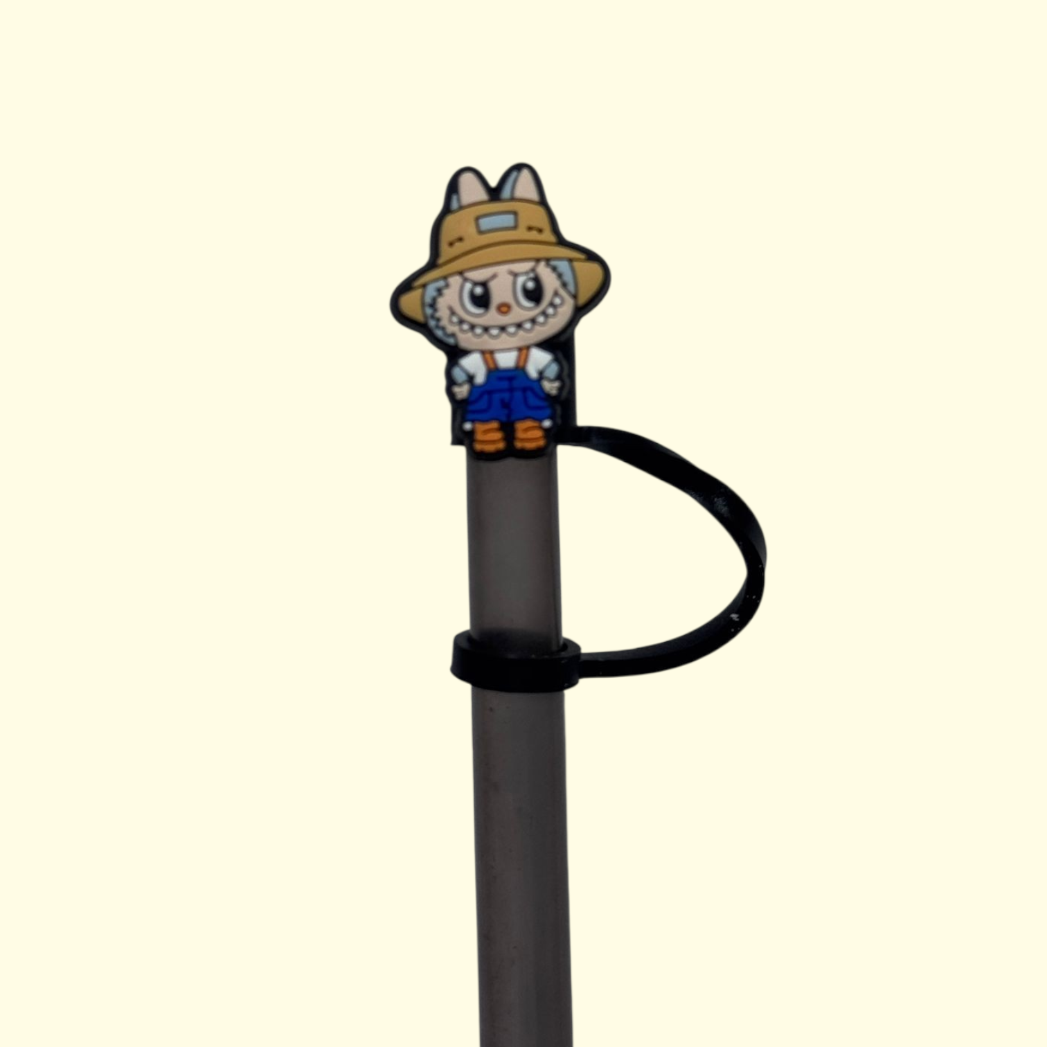Labubu Farmer Straw Topper