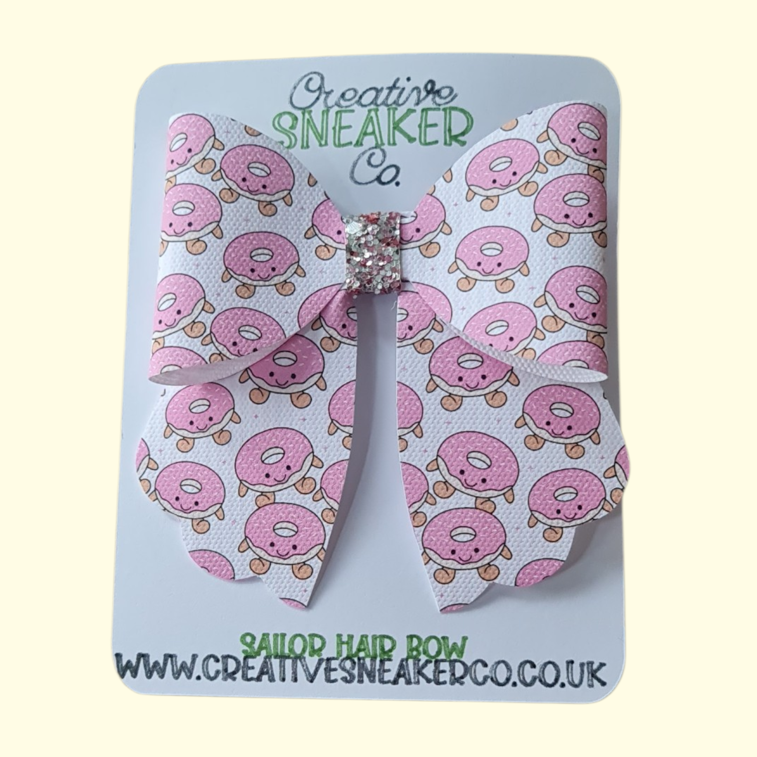 Jelly Cat Donut Plushie Sailor Hair Bow