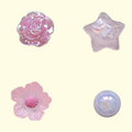 Pink Rose Crocs Charms x4