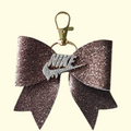 Brown Glitter Gold Nike Swoosh Bag Charm