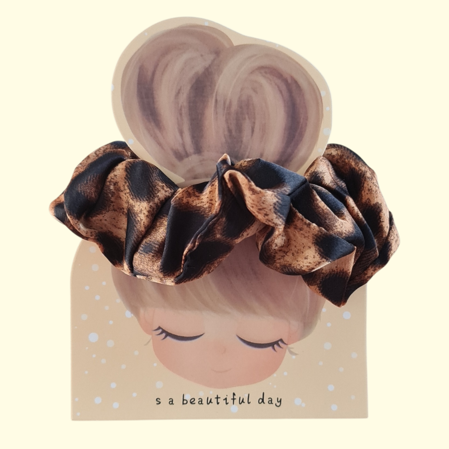 Brown Leopard Hair Scrunchie