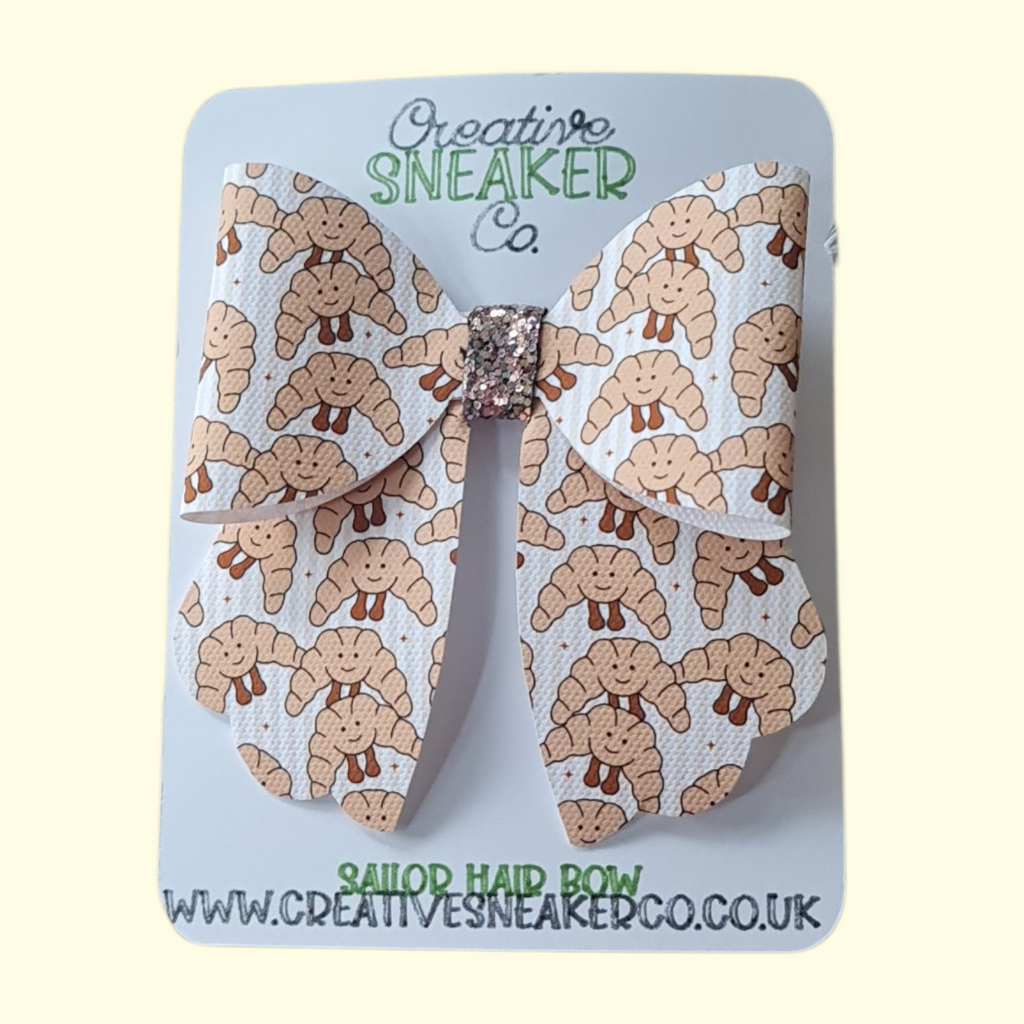 Jelly Cat Croissant Plushie Sailor Hair Bow