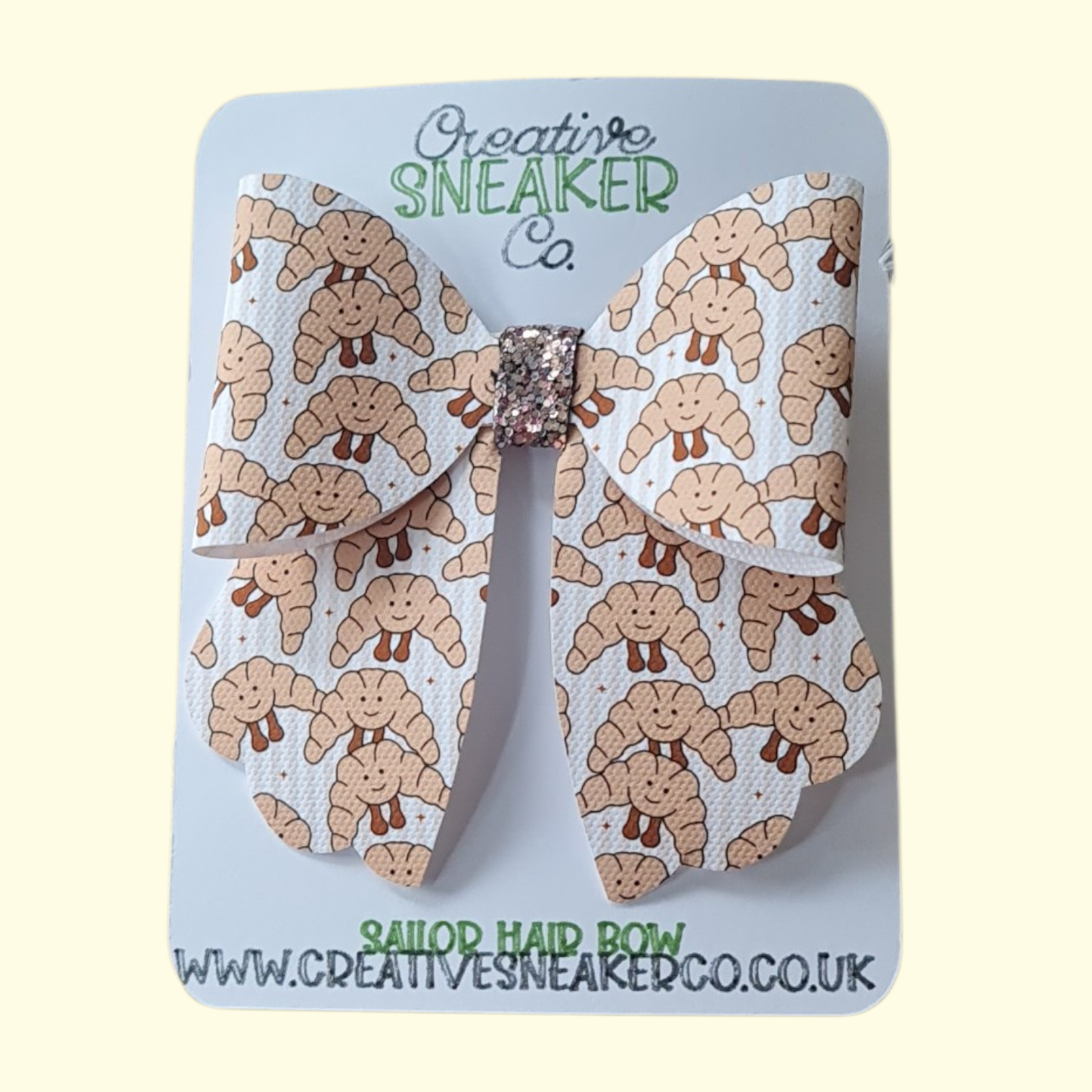 Jelly Cat Croissant Plushie Sailor Hair Bow