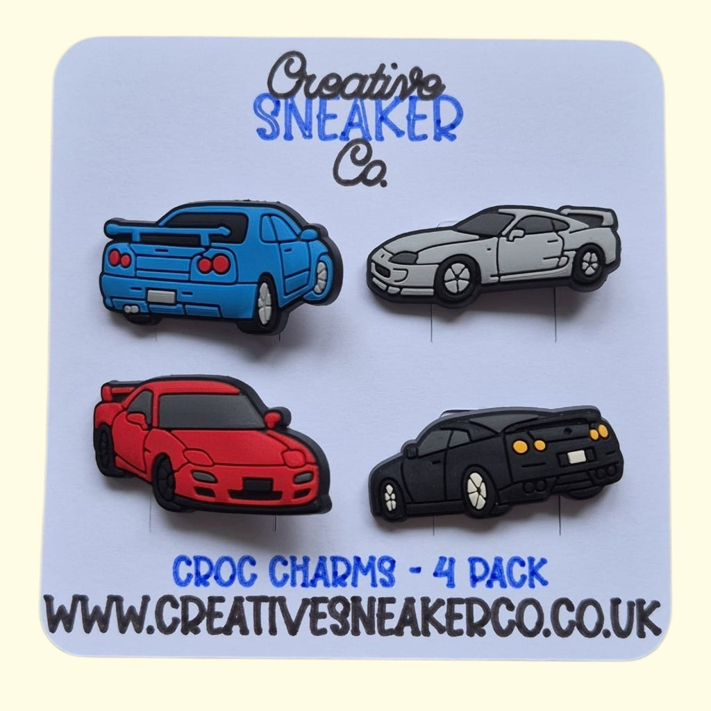 Super Cars Crocs Charms x4