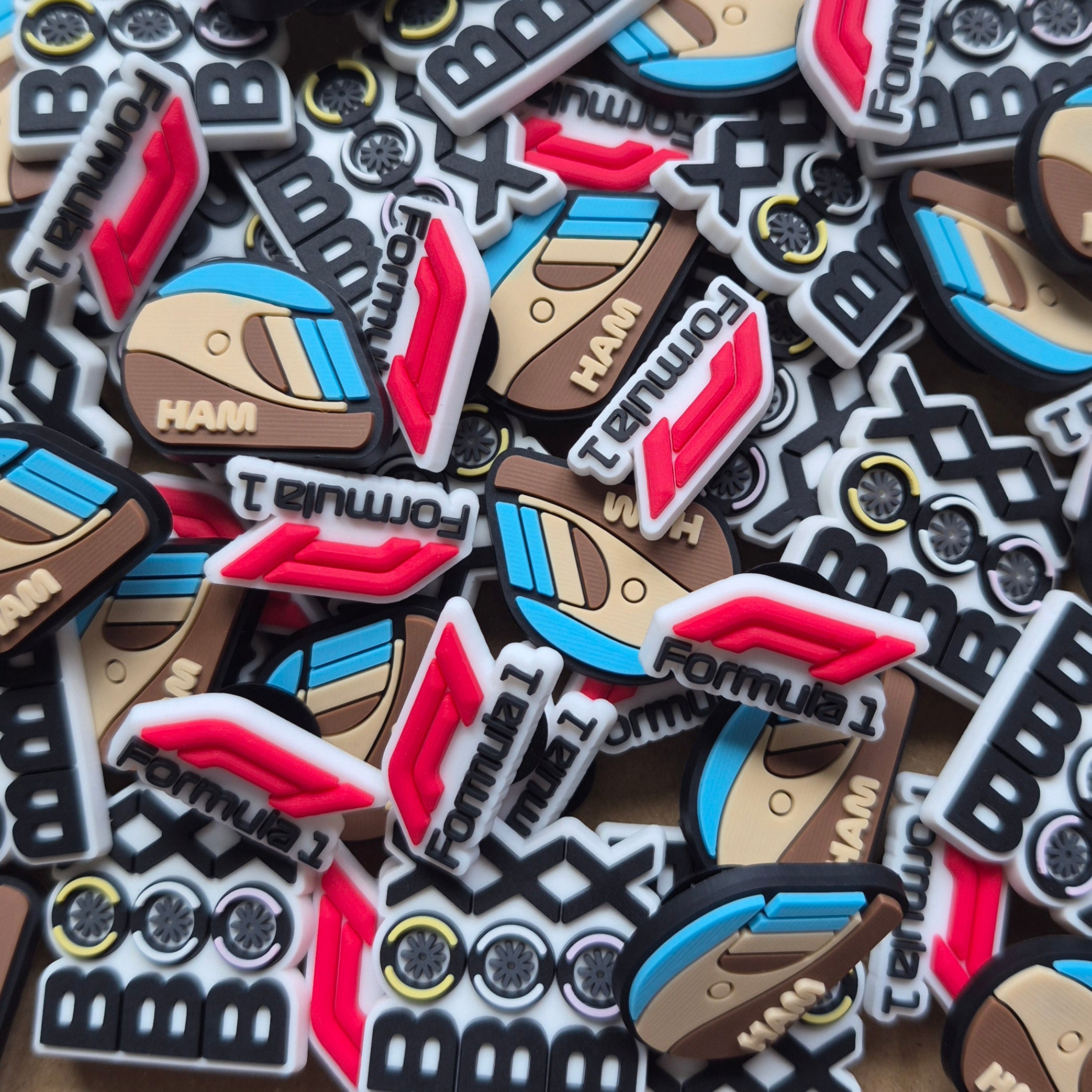 Formula 1 Hamilton Crocs Charms x3
