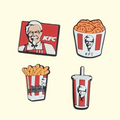 KFC Crocs Charms x4