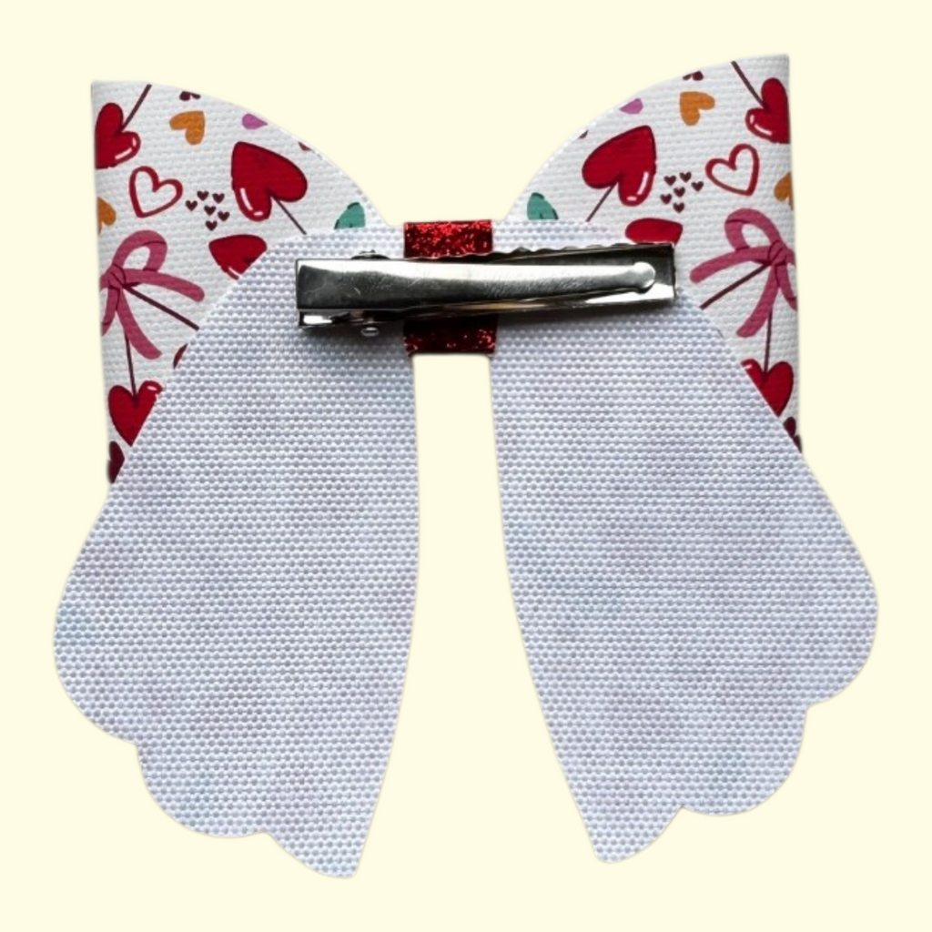 Cherry Heart Sailor Hair Bow