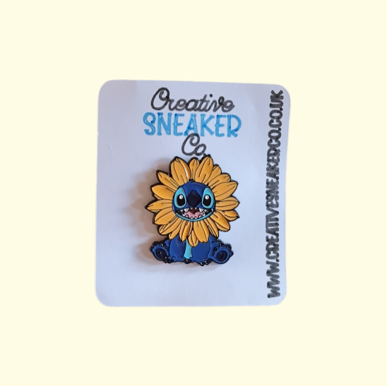 Stitch Sunflower Pin Badge