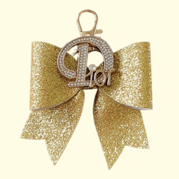 Gold Glitter Gold Dior Bag Charm
