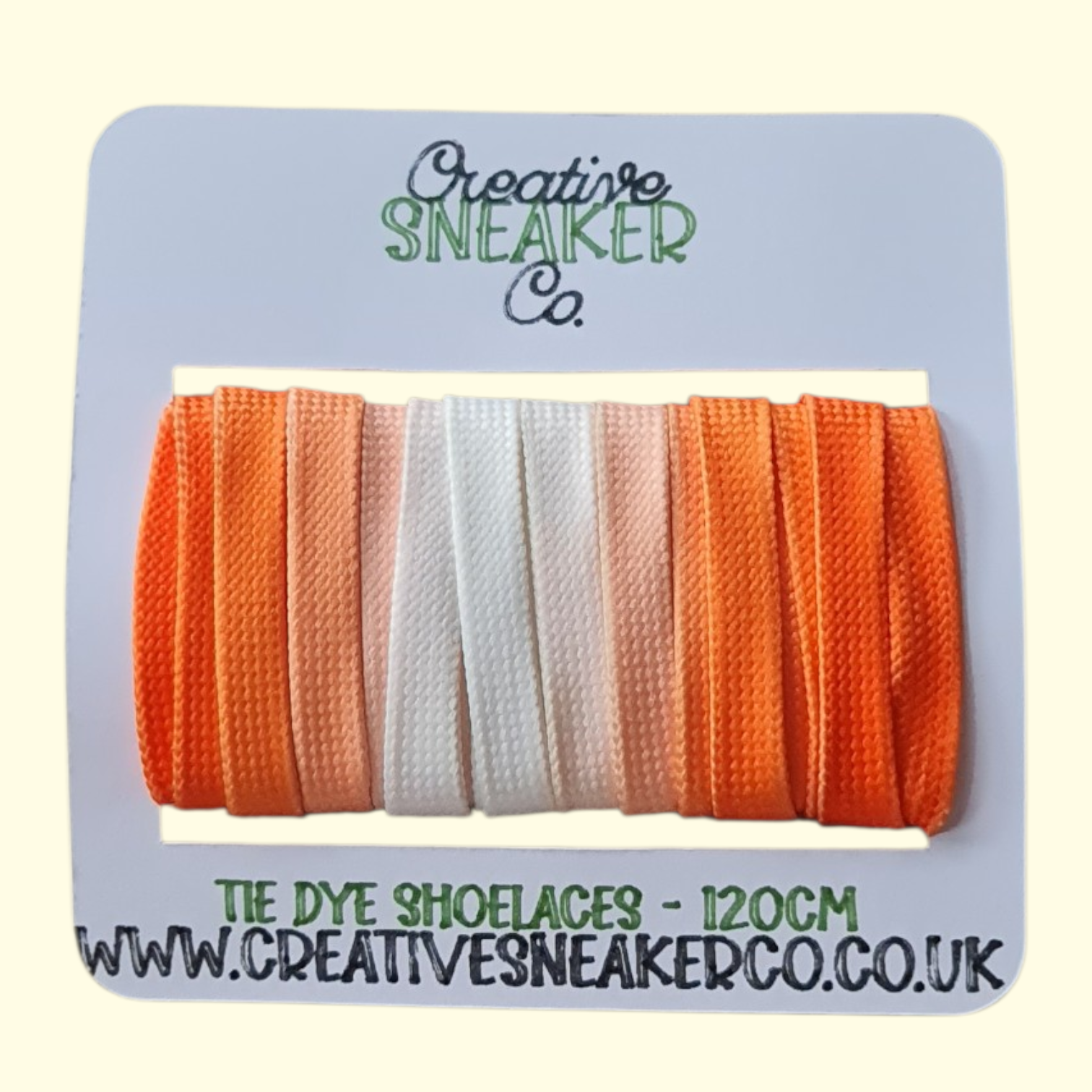 Tie Dye Fade Flat Shoelaces 120cm Orange