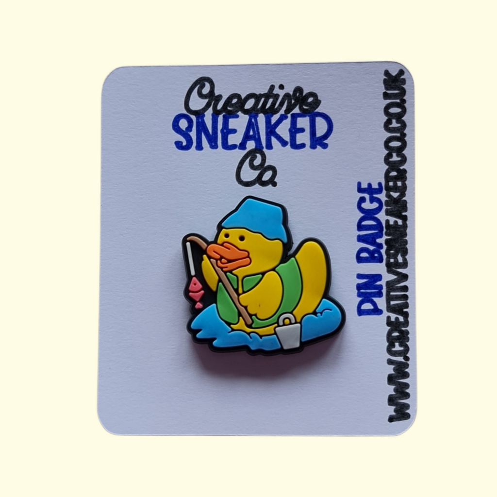 Duck Fishing Pin Badge