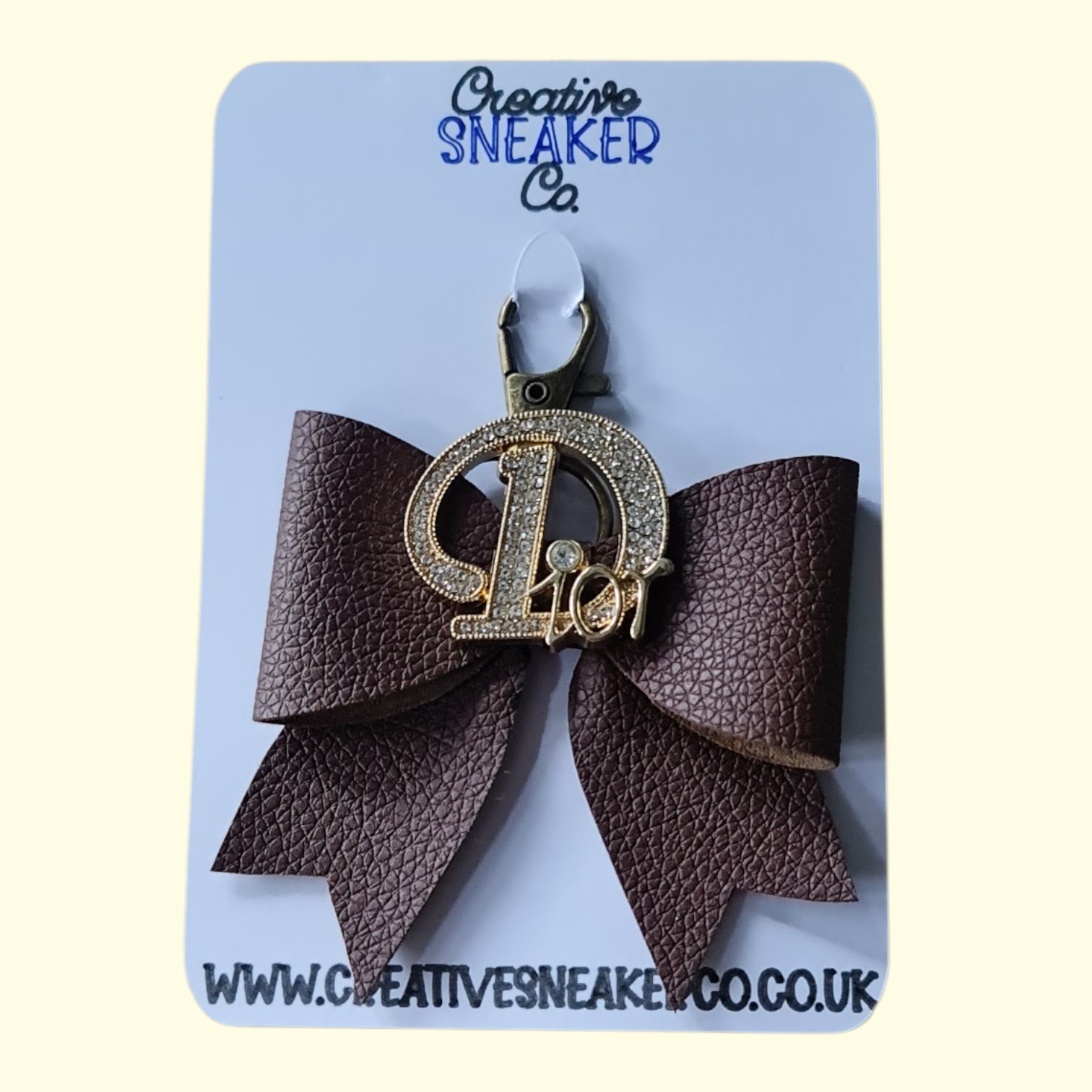 Brown Gold Dior Bag Charm