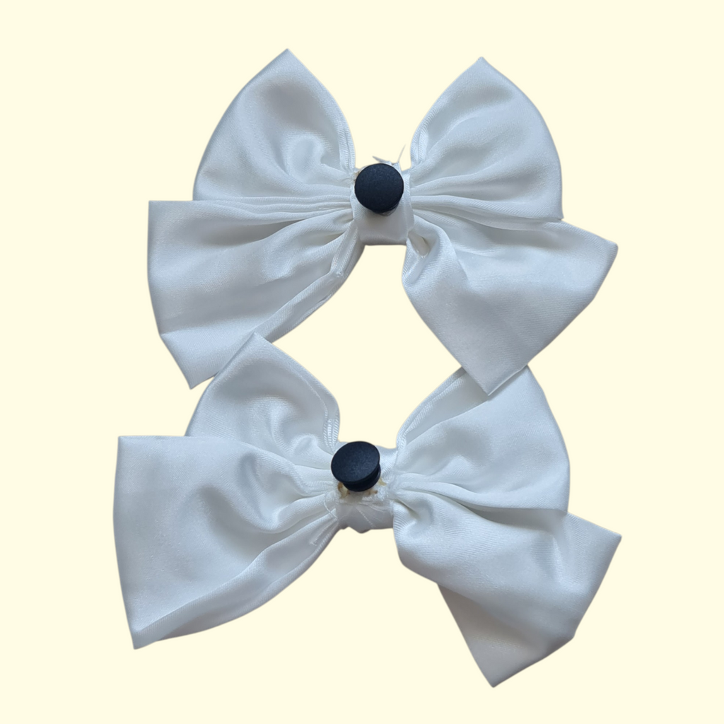 Bow White Crocs Charms x2