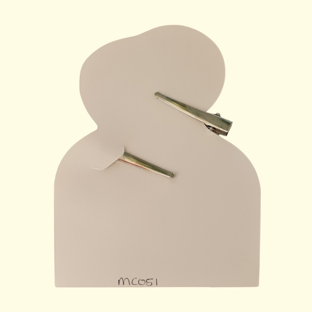 Donut Blue Hair Bow x2