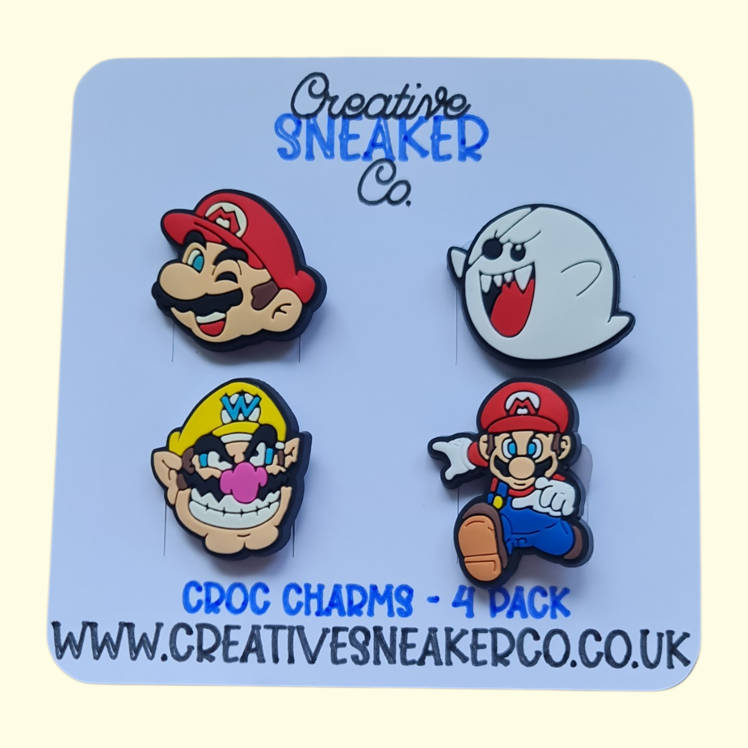 Super Mario Crocs Charms x4