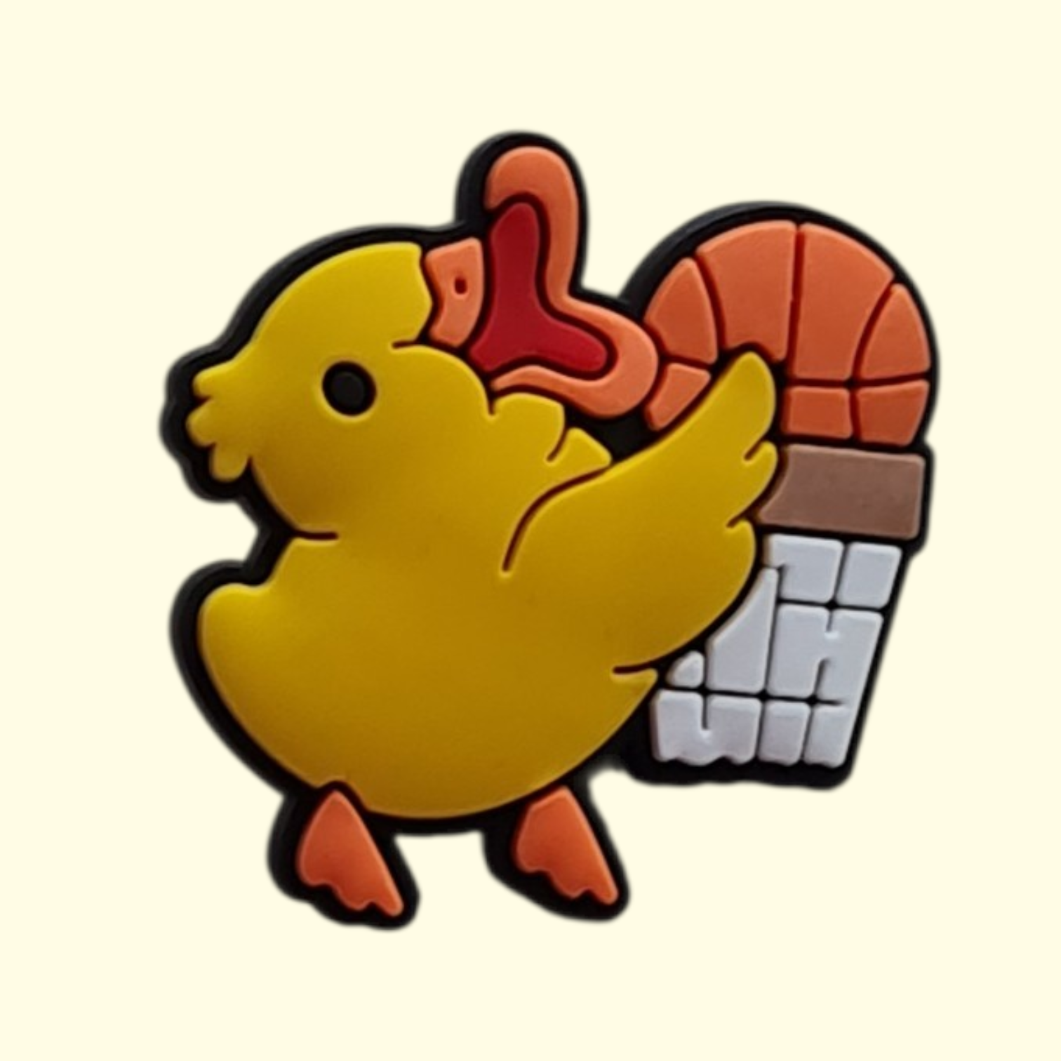 Duck Basketball Pin Badge