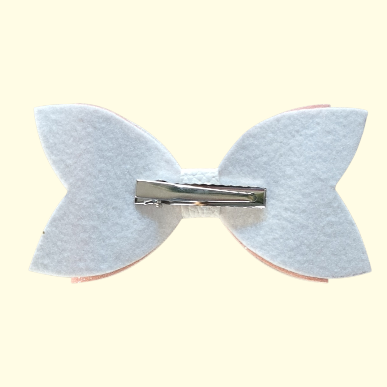 Peach Glitter Hair Bow