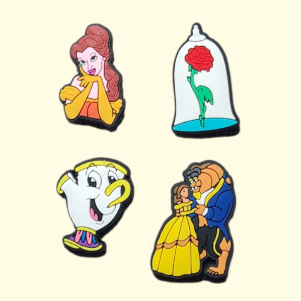 Princess Belle Crocs Charms x4