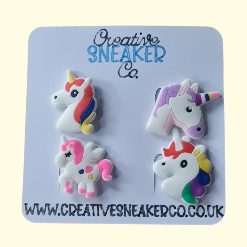 Unicorn Crocs Charms x4