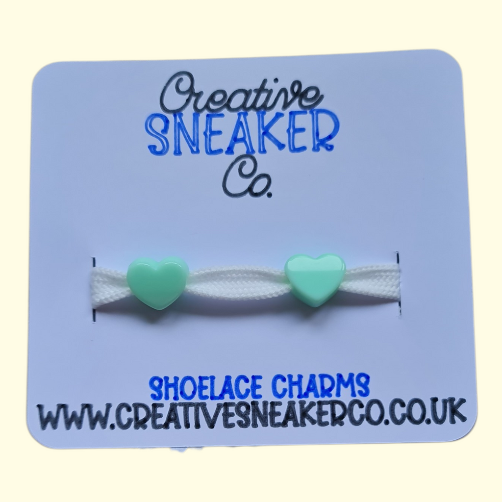 Heart Mint Shoelace Charms