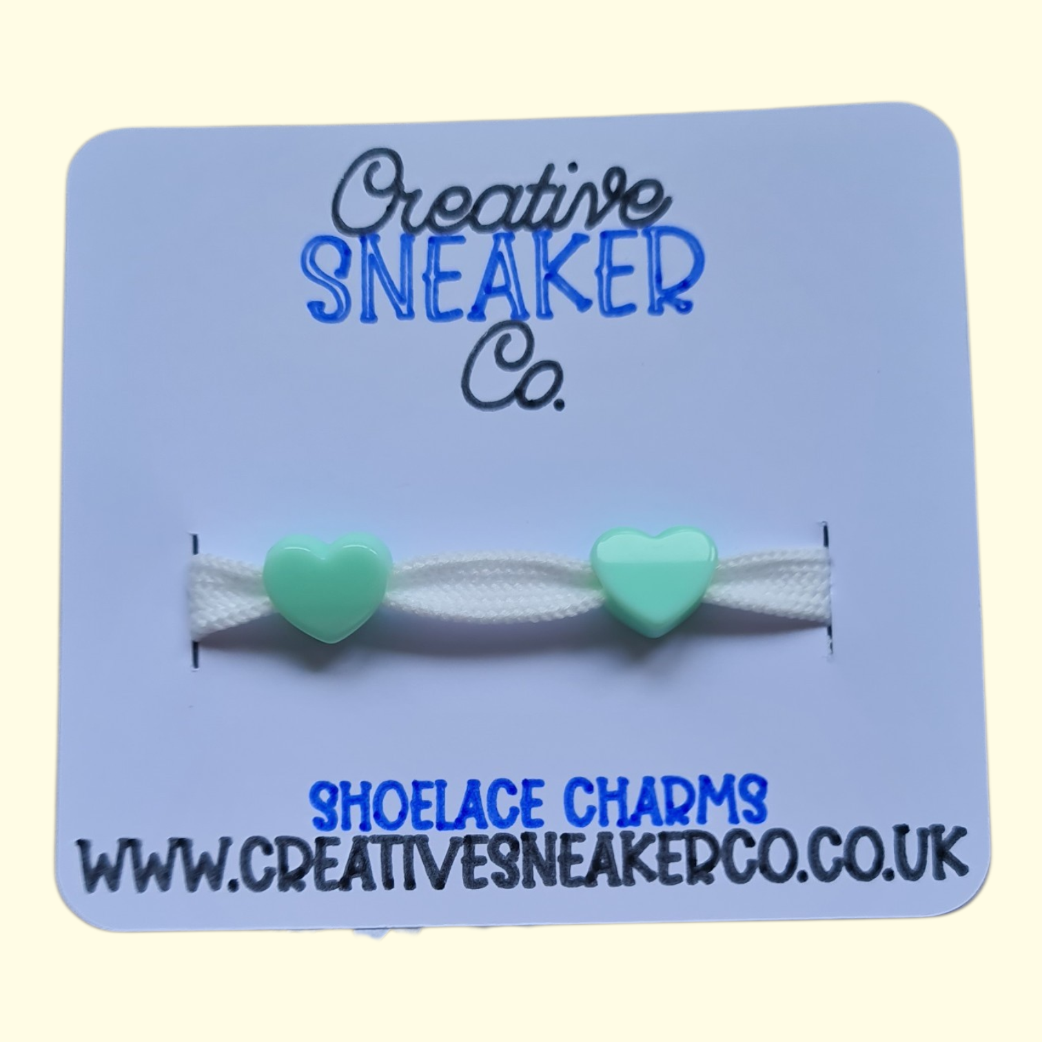 Heart Mint Shoelace Charms