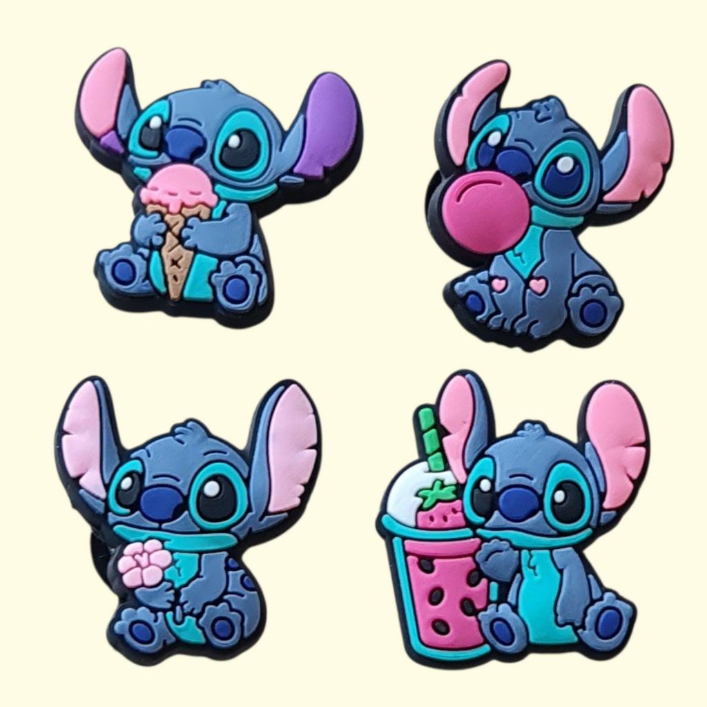 Stitch Crocs Charms x4