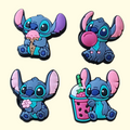 Stitch Crocs Charms x4