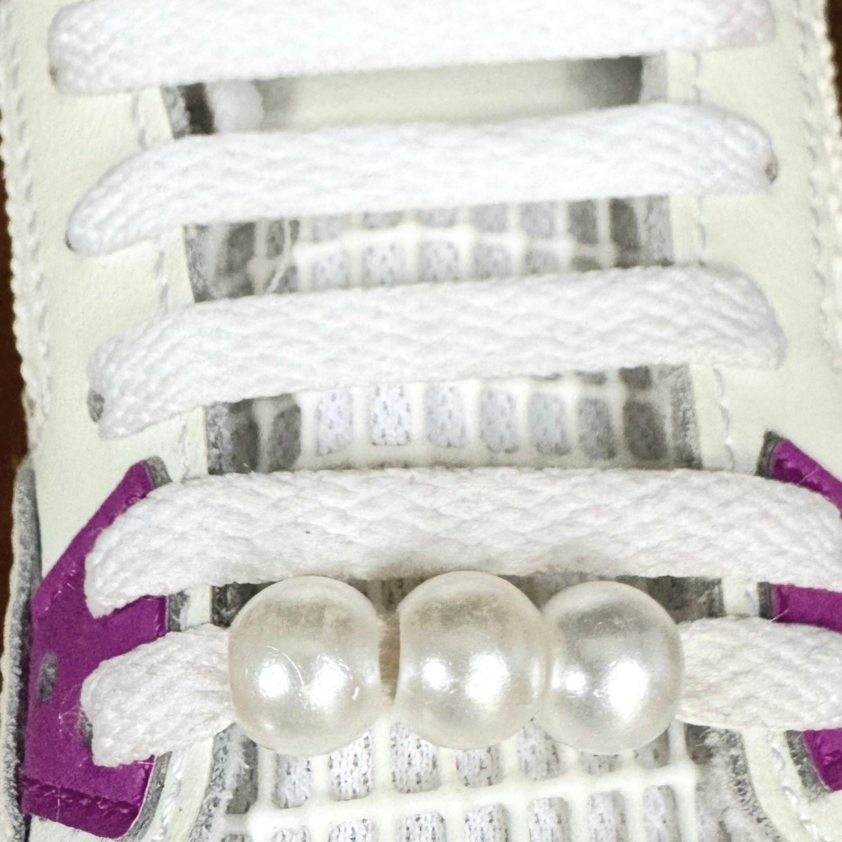 Pearl Ivory Spacer Shoelace Charms