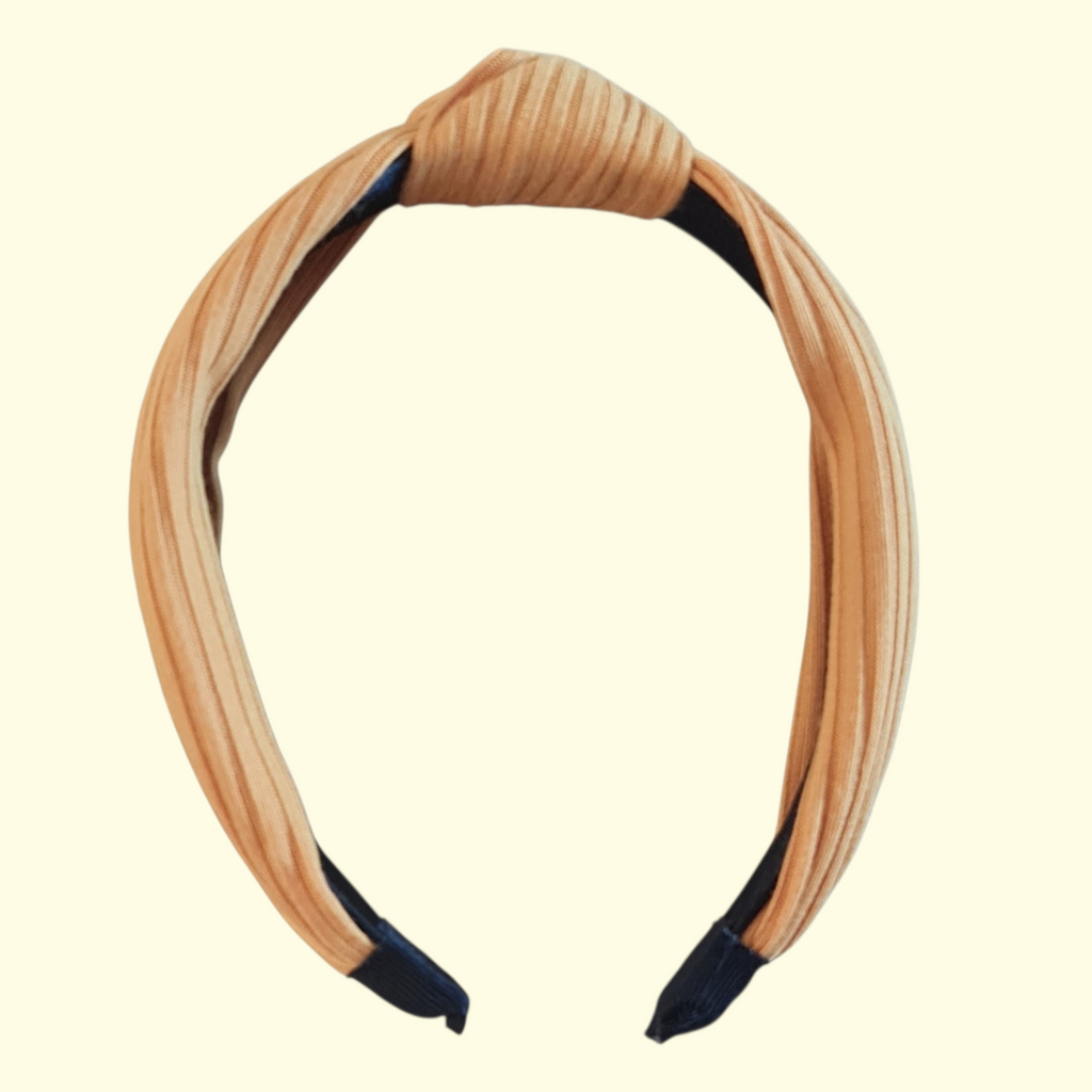 Ribbed Mustard Knot Headband